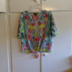 Neon floral top